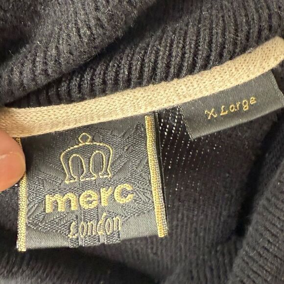 |EUC| MERC LONDON “Malvern” Argyle Roll Neck Jumper Sweater - Picture 7 of 8